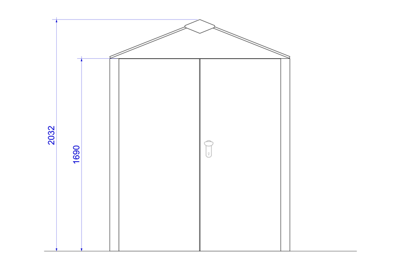 Technical render of a Medium Steel Storage Unit